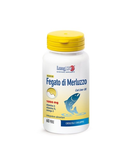 Olio di Fegato di Merluzzo LongLife - Integratore 60 Perle
